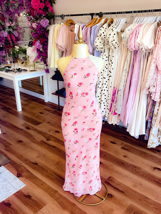 The Blossom Romance Halter Neck Maxi Dress