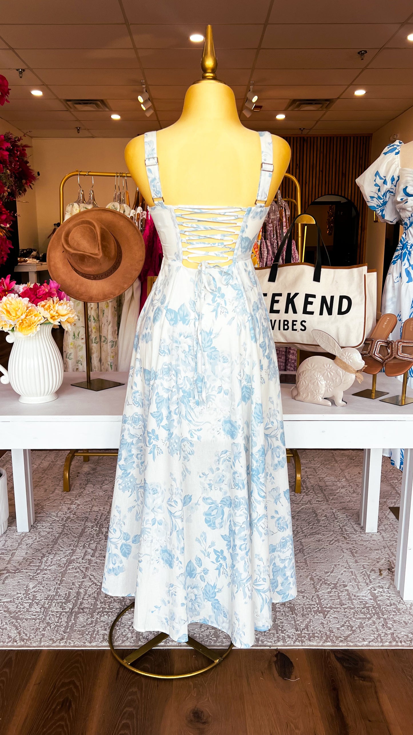 The Baby Blue Milkmaid Dress