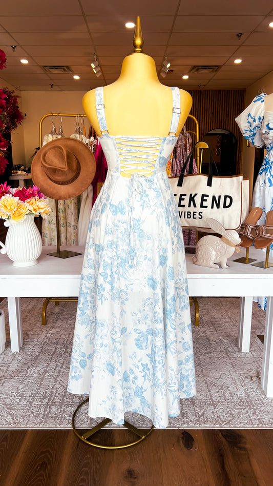 The Baby Blue Milkmaid Dress