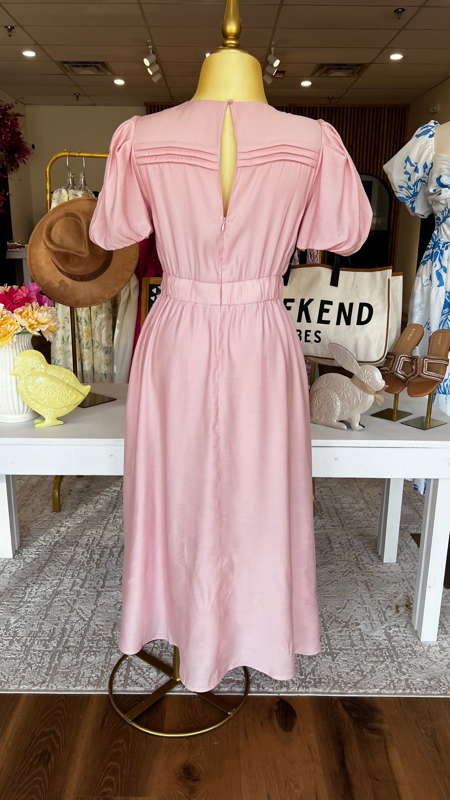 Lady in Pink Dress