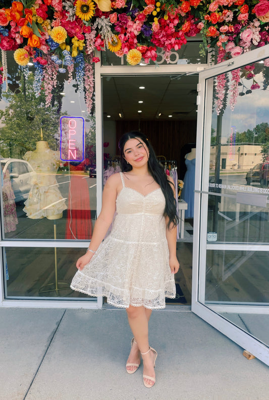 The Ivory Rose Lace Dress