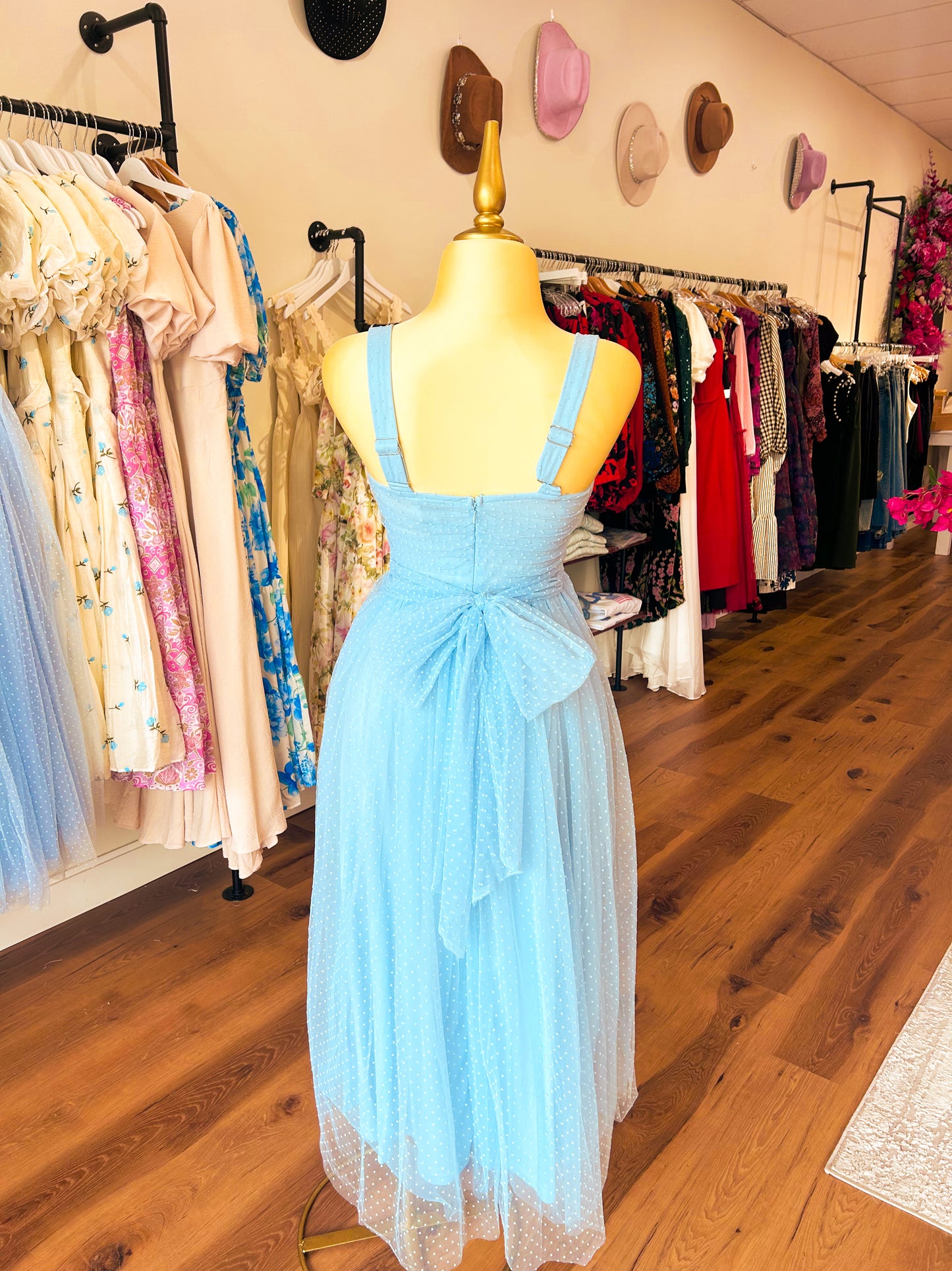 The Lucy Blue Tulle Maxi Dress