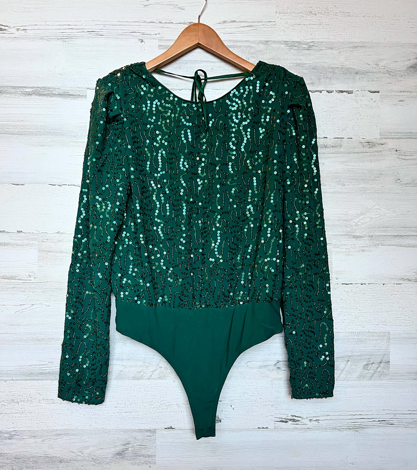 Regina’s Evergreen Sequin Body suit