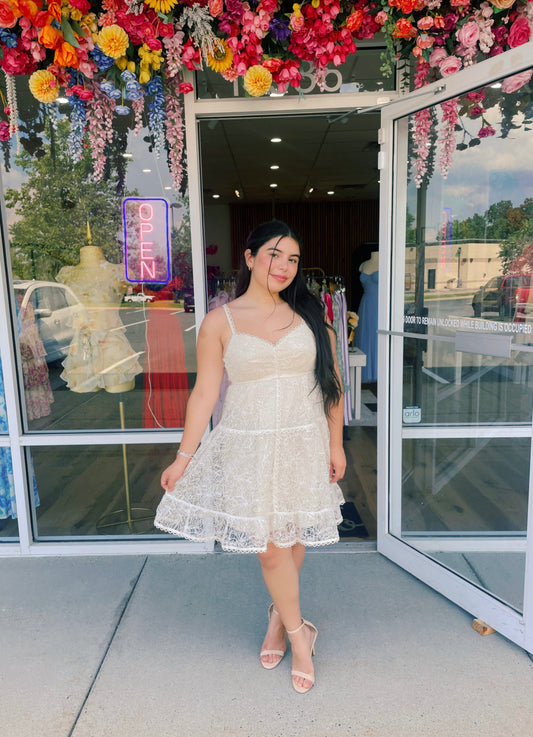 The Ivory Rose Lace Dress