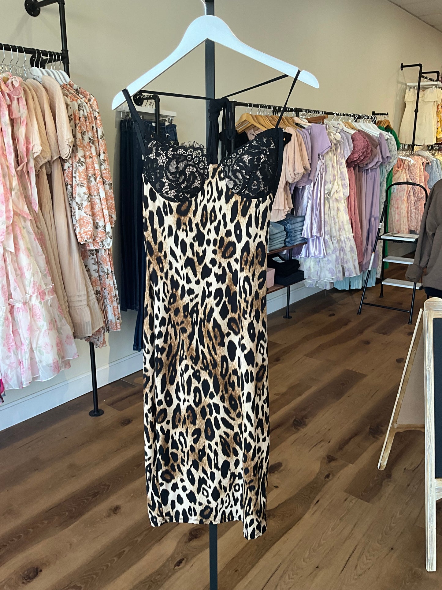 Leopard Print Midi Dress