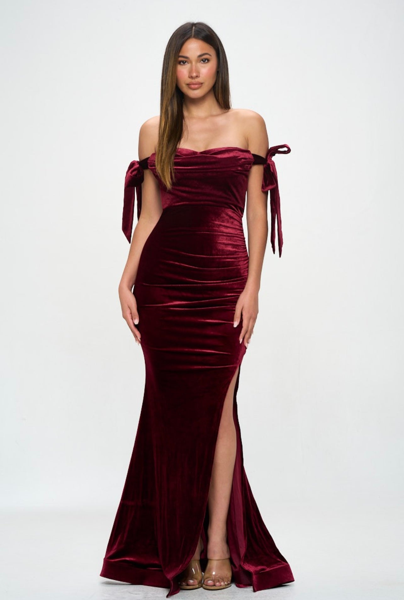 Ruby Red Velvet Dress