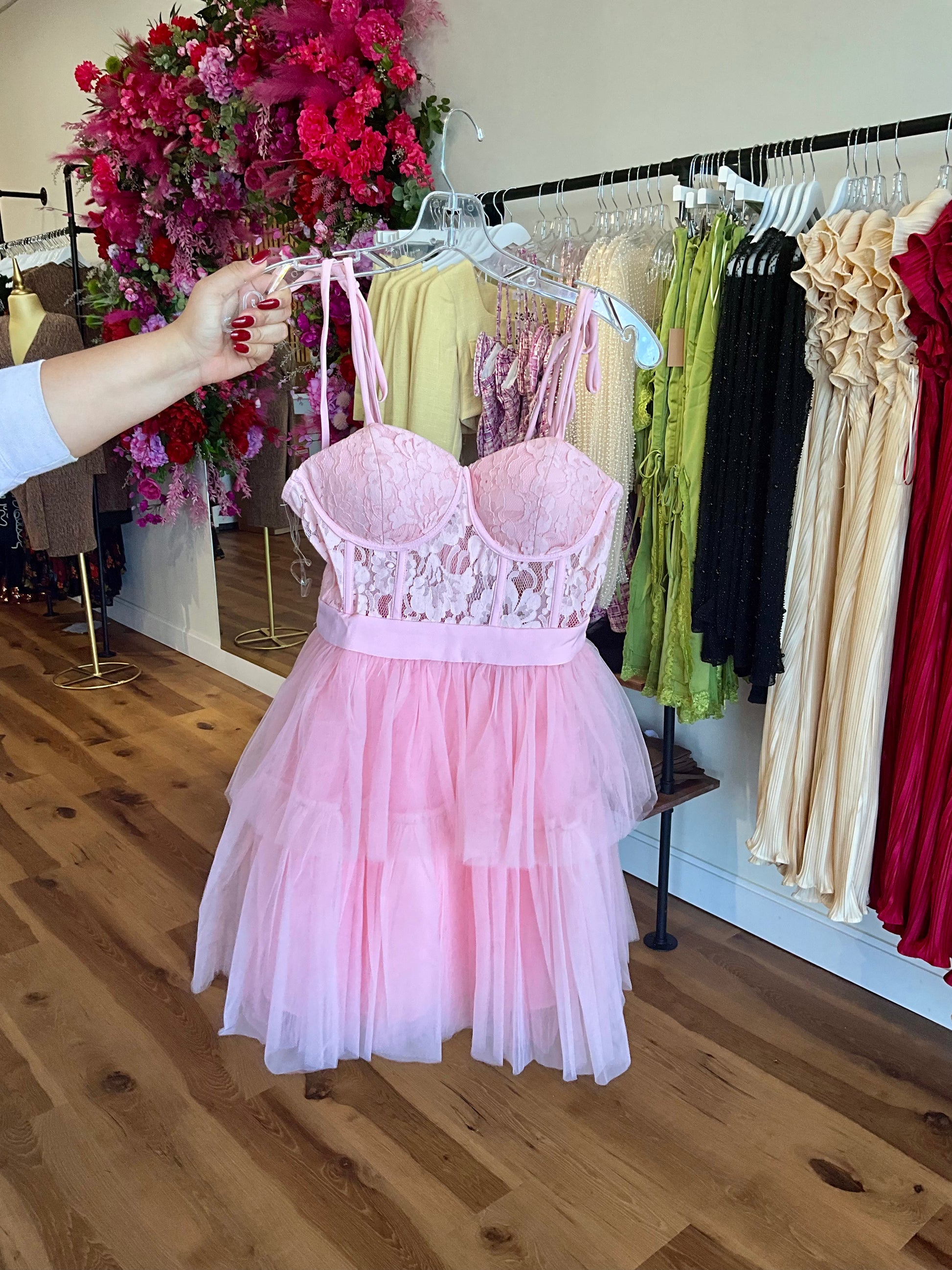 mini ballerina dress Garden Ballerina Mini Dress Pink