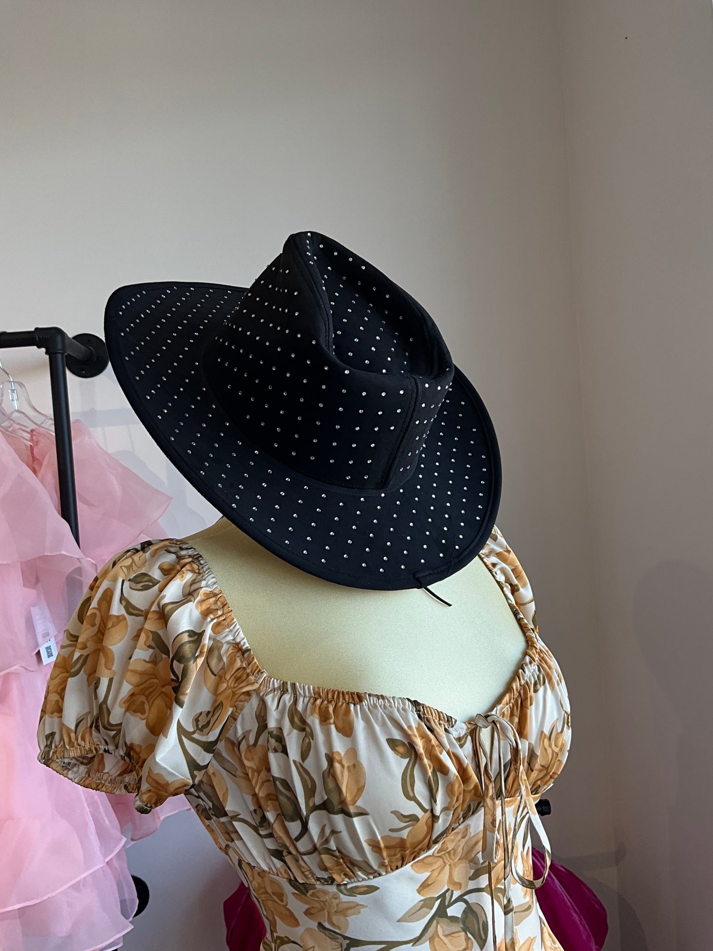 Black Full Covered Rhinestone Cowboy hat