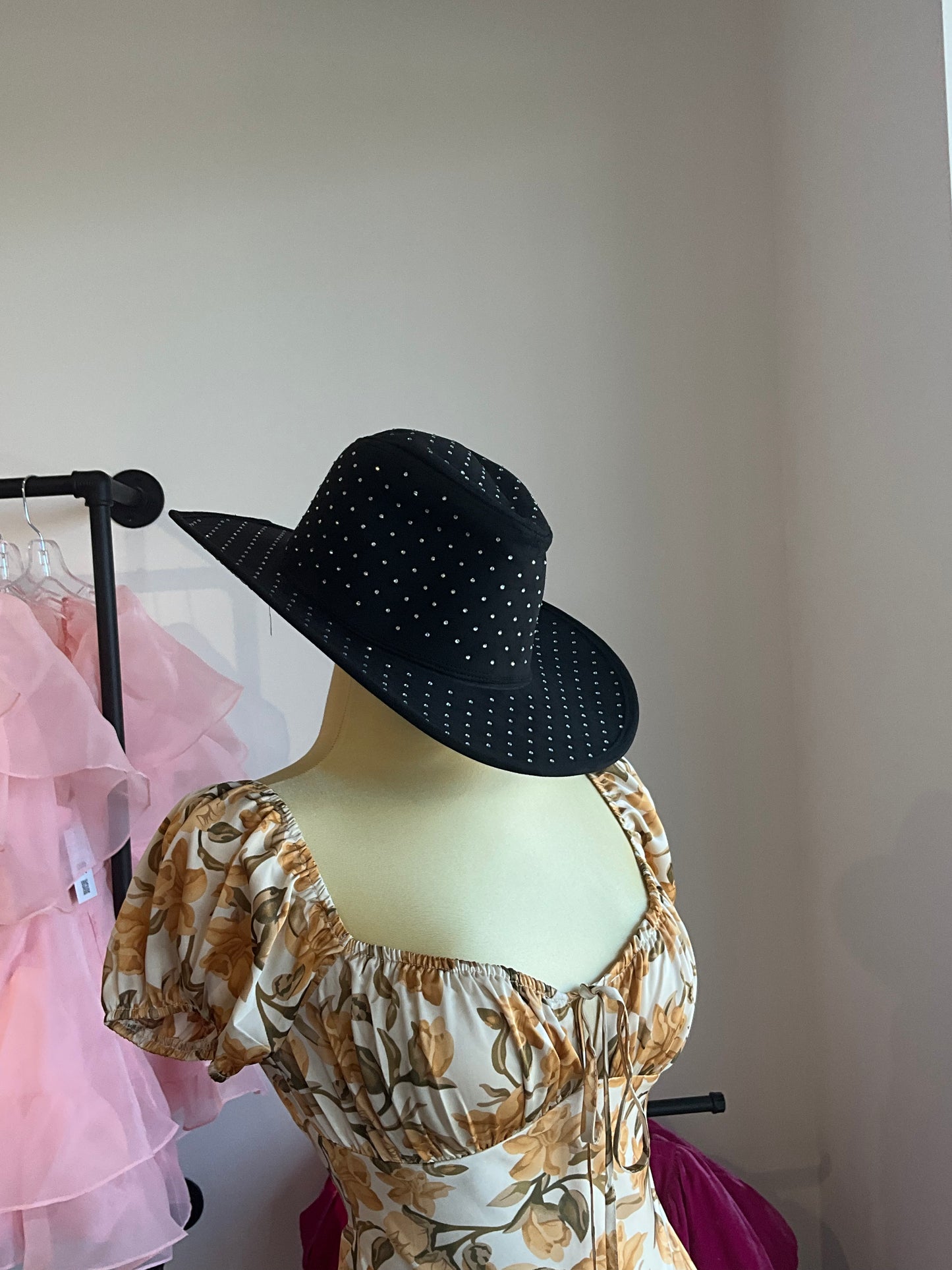 Black Full Covered Rhinestone Cowboy hat