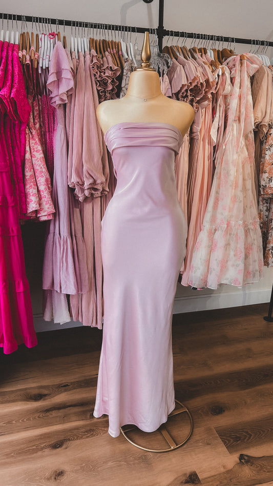 Adrienne -Strapless Silk Dress