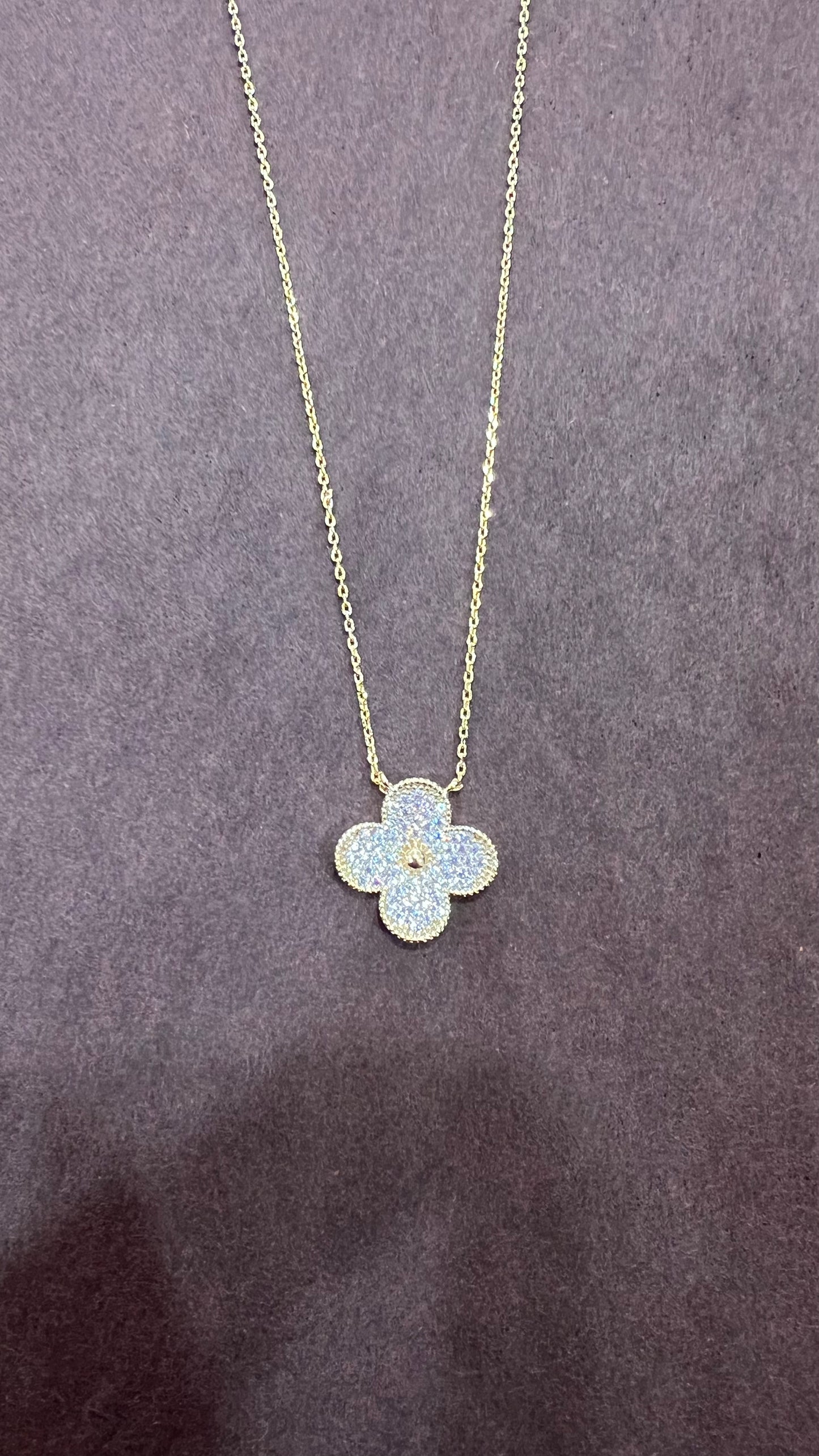 Clover Cubic Zirconia Necklace