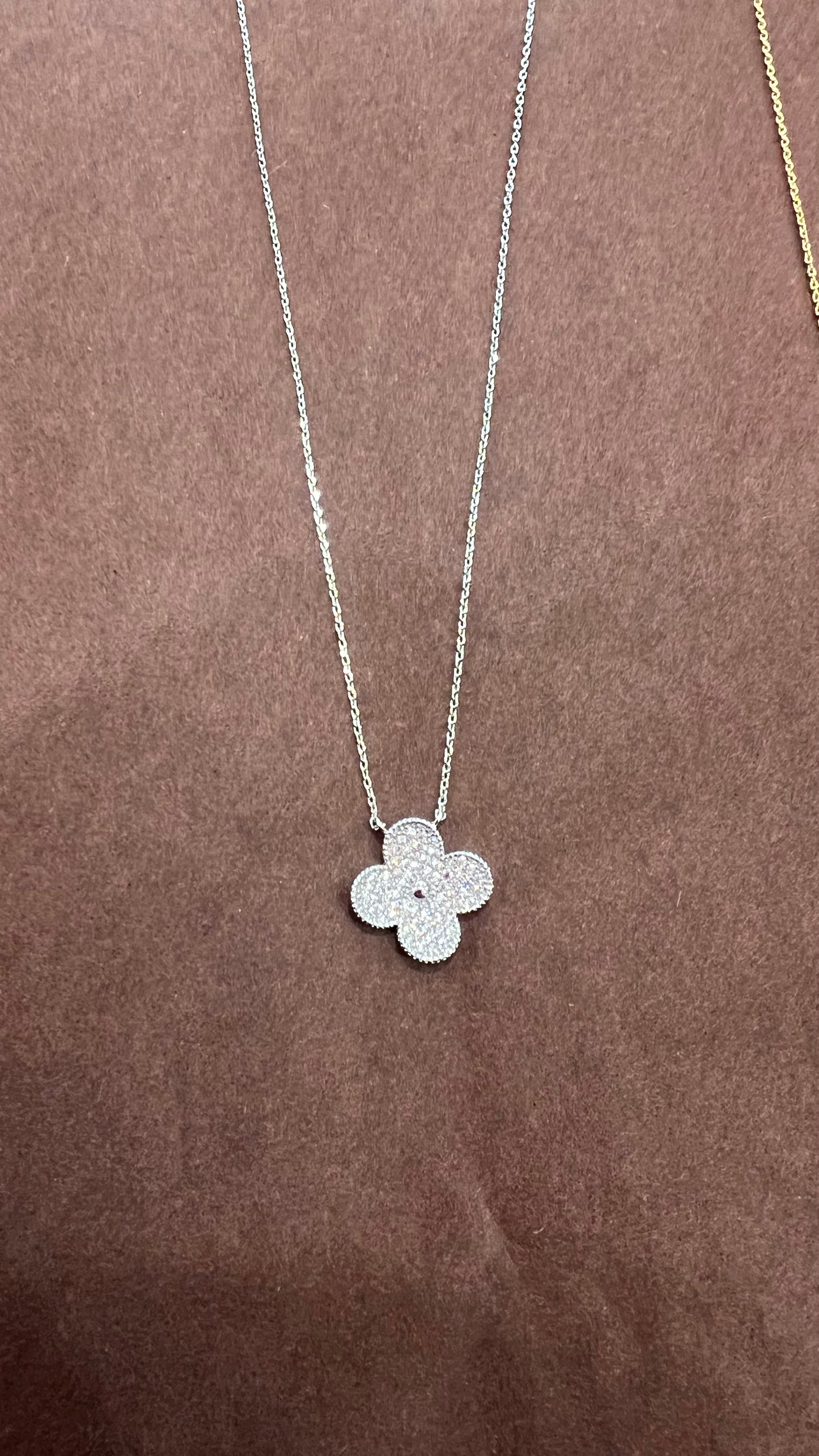 Clover Cubic Zirconia Necklace