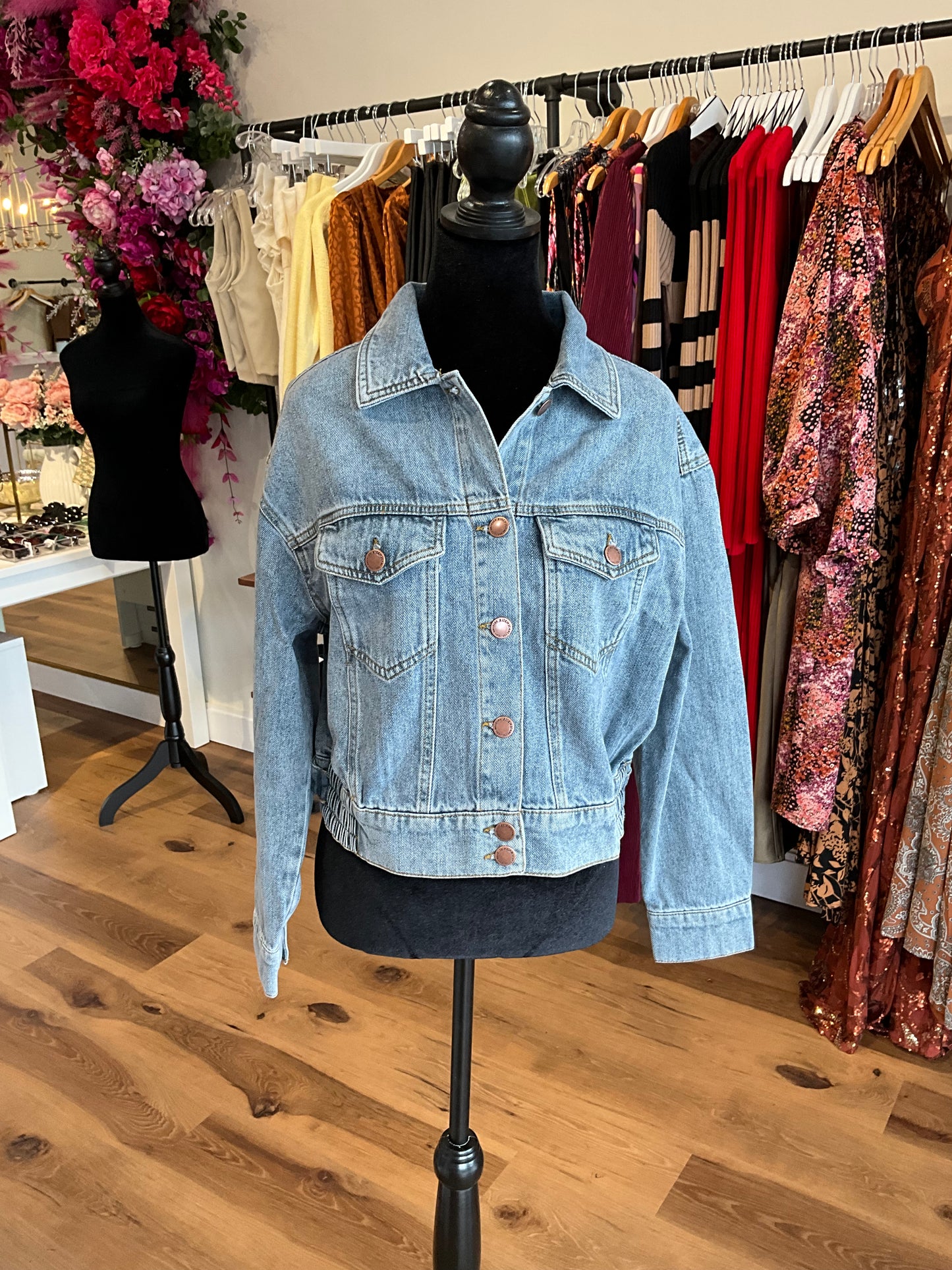 Oversized Crop Denim Jacket