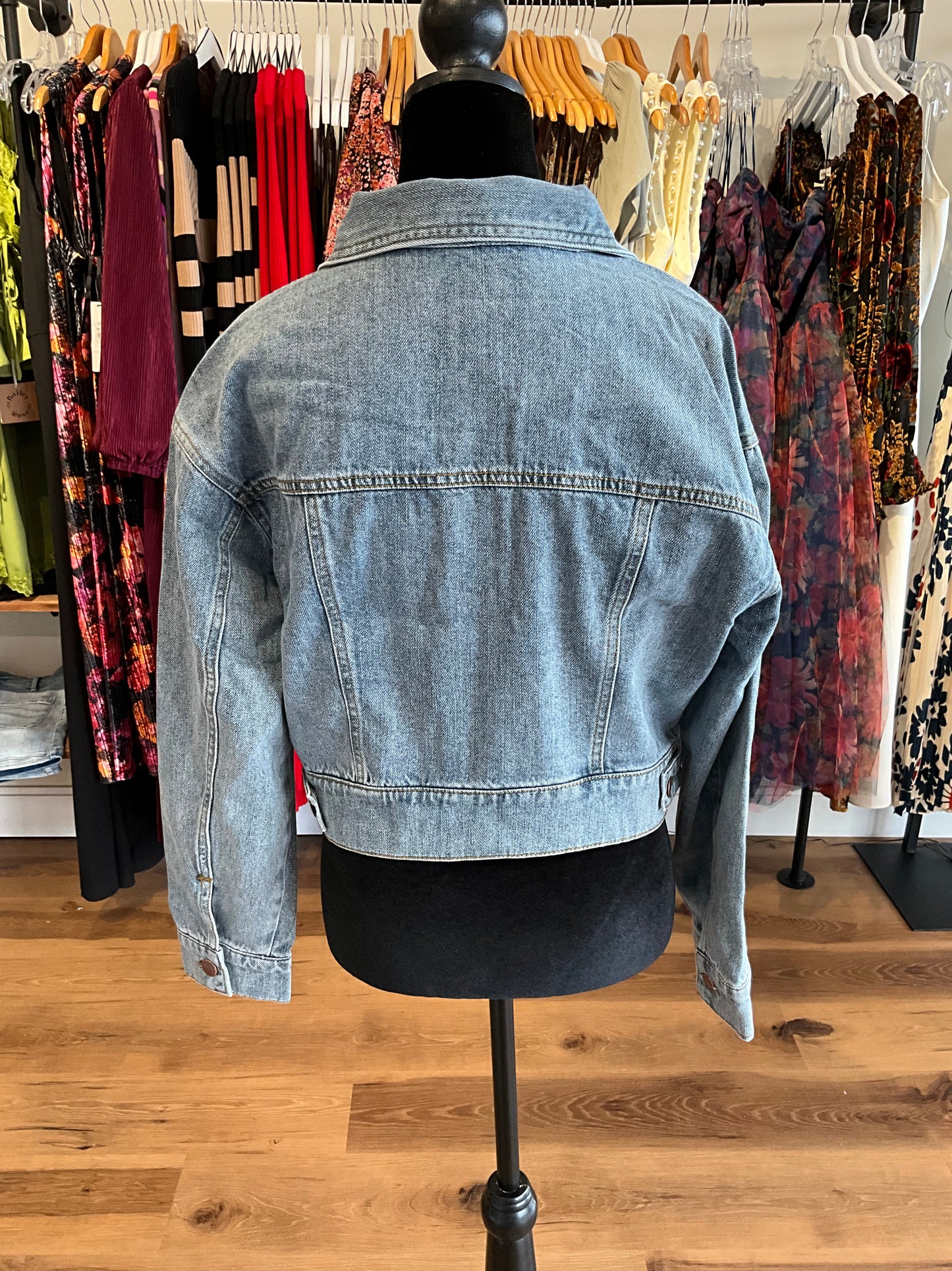 Oversized Crop Denim Jacket