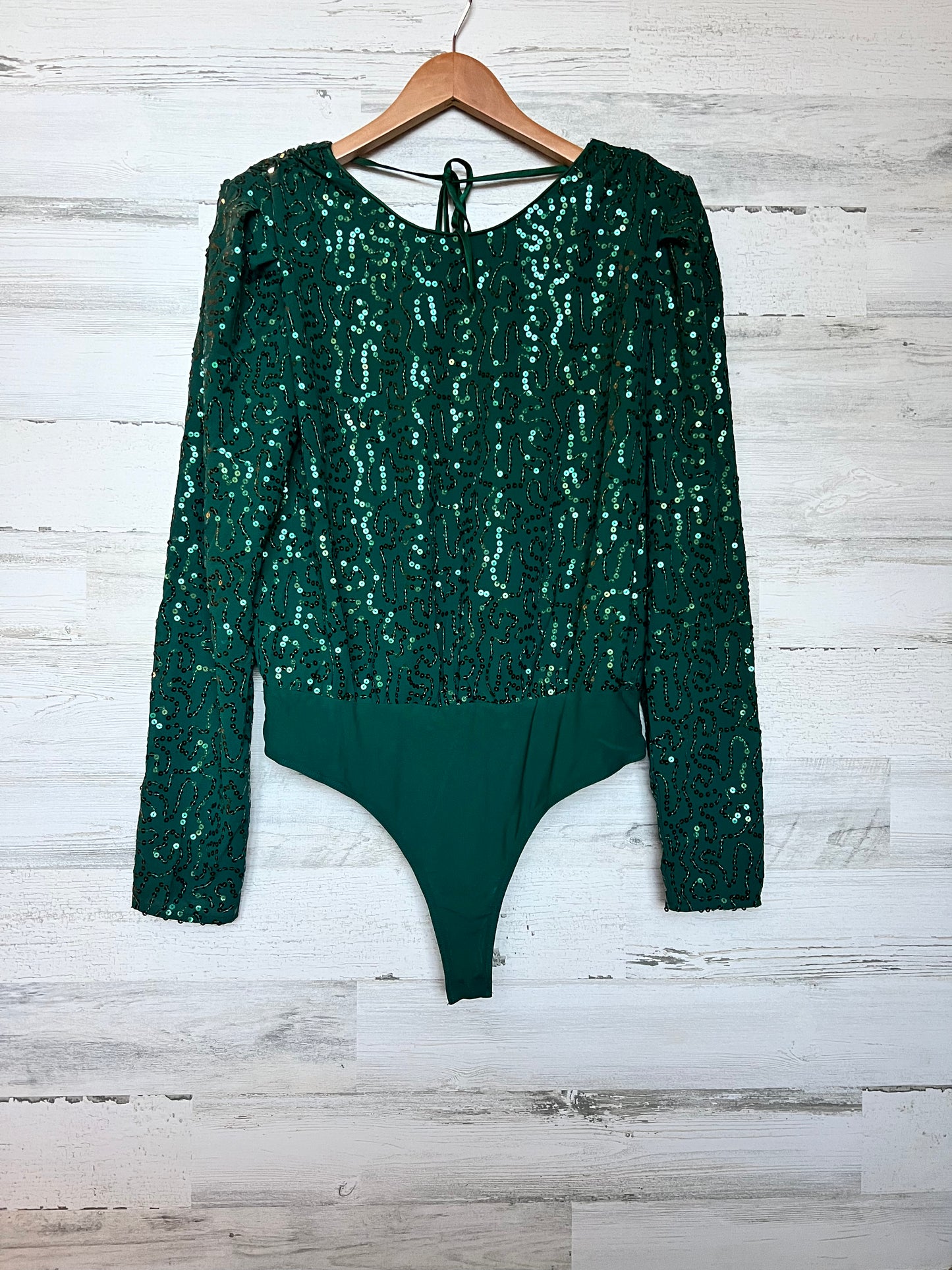 Evergreen Sequin Bodysuit- Longsleeve